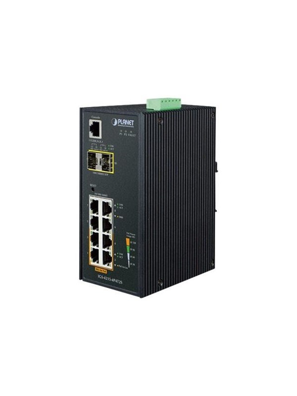 PLANET Industrial 4-Port 10 100 1000T 8023at