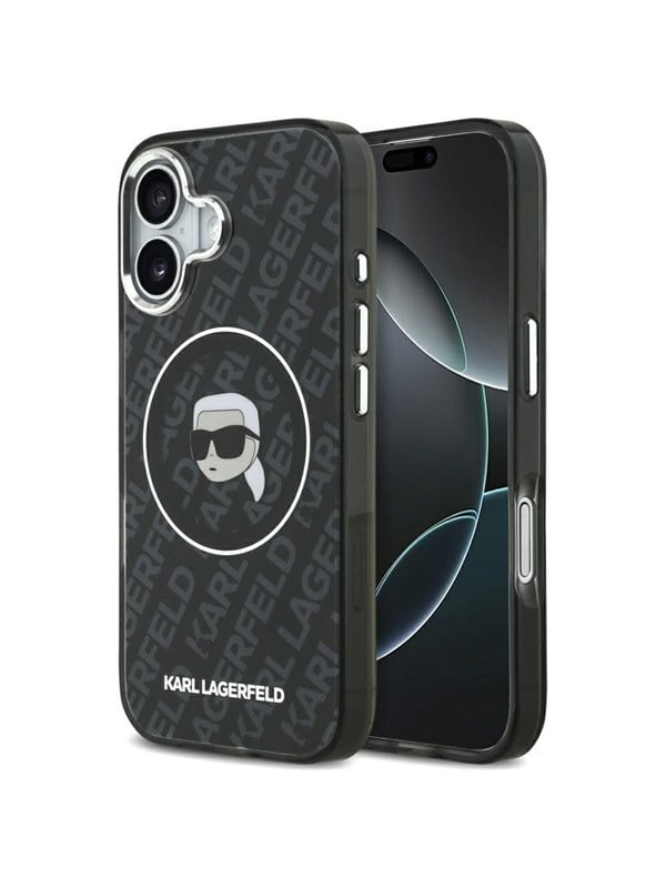 MagSafe Hülle für Apple iPhone 17, Karl Lagerfeld, IML Karl`s Head, Schwarz