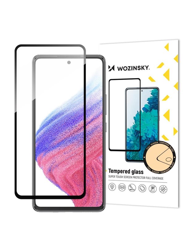Wozinsky Full Glue Panzerglas Samsung Galaxy A54 5G 9H Full Screen Panzerglas mit schwarzem Rahmen