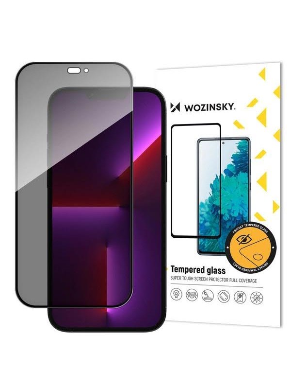 Wozinsky Privacy Glass mit Anti-Spionage-Filter fr iPhone 15 - schwarz