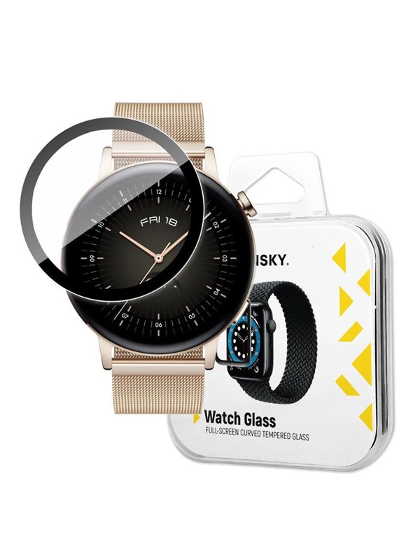 Wozinsky Watch Glass Hybridglas fr Huawei Watch GT 3 46 mm Schwarz
