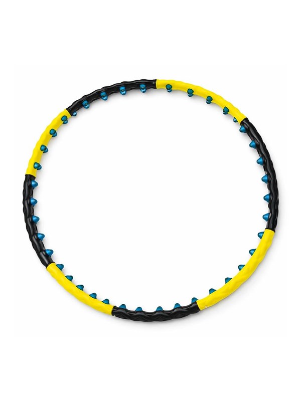 Wozinsky WHH-110 Hula-Hoop-Massagegert mit Noppen - Schwarz und Gelb
