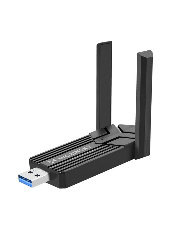 Wozinsky WAX-1800 Dual-Band Wireless USB 3.0 WiFi 6 Adapter - Schwarz