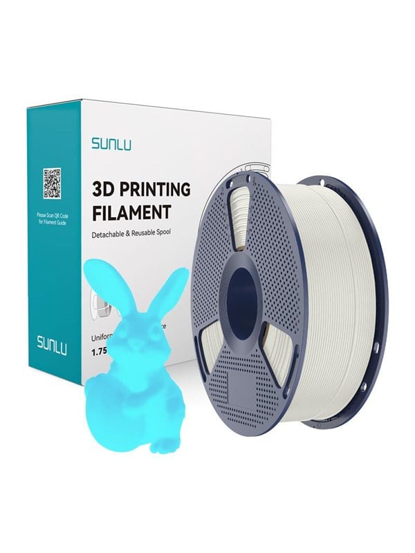 Sunlu PLA Glow-in-the-Dark Filament White and Blu