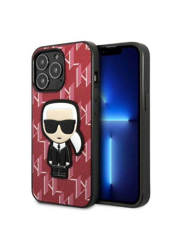 Image of Karl Lagerfeld KLHCP13XPMNIKPI iPhone 13 Pro Max 6.7" hardcase red/red Monogram Ikonik Patch