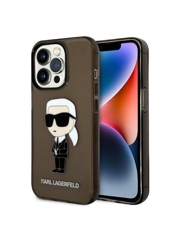Hülle für Apple iPhone 14 Pro Max, Karl Lagerfeld, IML Ikonik NFT, Schwarz