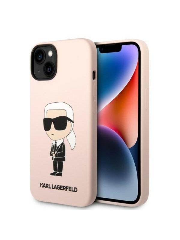 Karl Lagerfeld KLHMP14MSNIKBCP iPhone 14 Plus 6.7" hardcase pink/pink Silicone Ikonik Magsafe