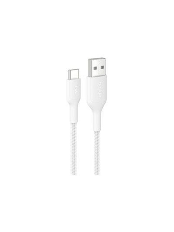 Belkin Belkin BoostCharge geflochtenes USB-C/USB-A Kabel 2m, weiß