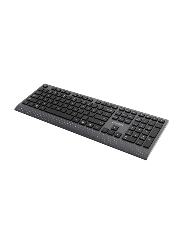 Gembird Slim wired multimedia - Tastatur - Full-Size - Englisch (US) - Schwarz