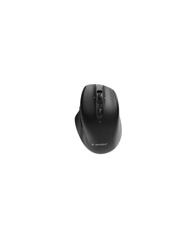 Gembird Dual-mode Ergo 6-button wireless mouse - Ergonomische Maus (Schwarz)