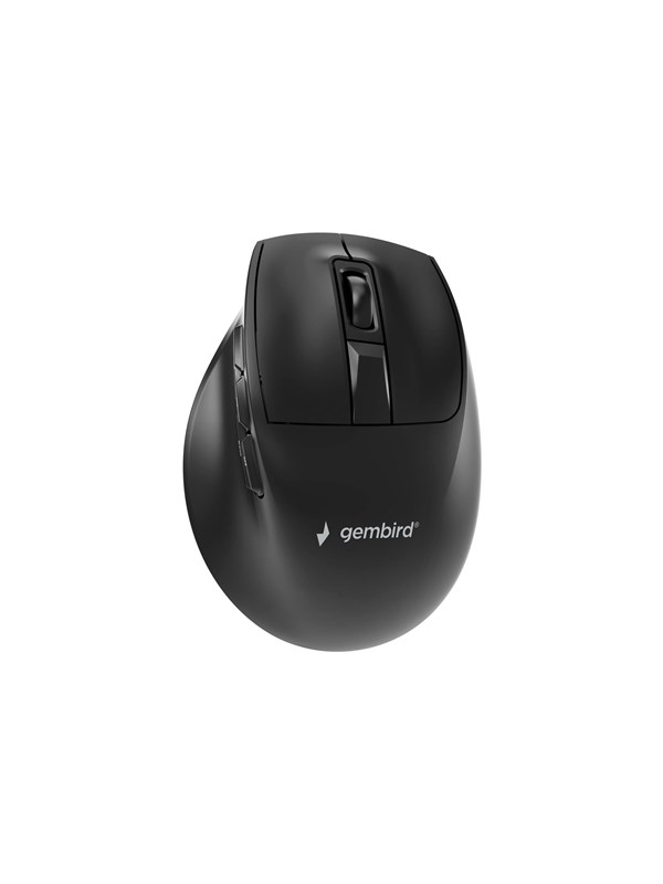 Gembird Triple-mode 9-button wireless ergonomic mouse - Ergonomische Maus (Schwarz)