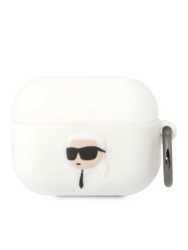 Karl Lagerfeld KLAPRUNIKH AirPods Pro cover whitewhite Silicone Karl Head 3D