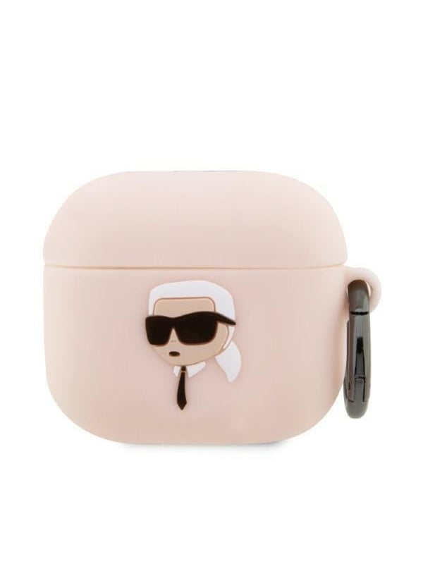 Karl Lagerfeld KLA3RUNIKP AirPods 3 cover pinkpink Silicone Karl Head 3D
