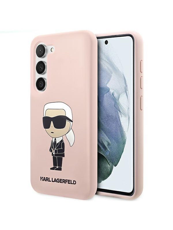 Image of Karl Lagerfeld KLHCS23SSNIKBCP S23 S911 hardcase pink/pink Silicone Ikonik