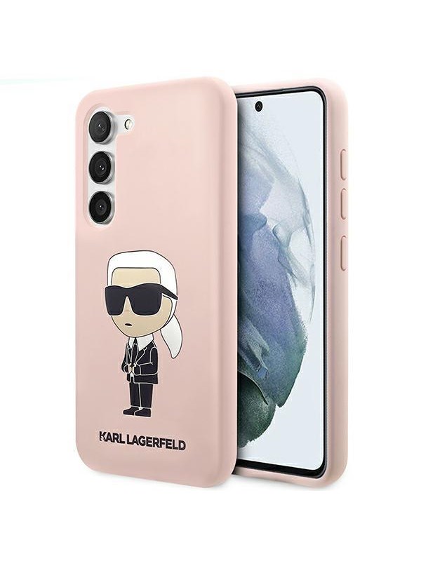 Image of Karl Lagerfeld KLHCS23MSNIKBCP S23+ S916 hardcase pink/pink Silicone Ikonik