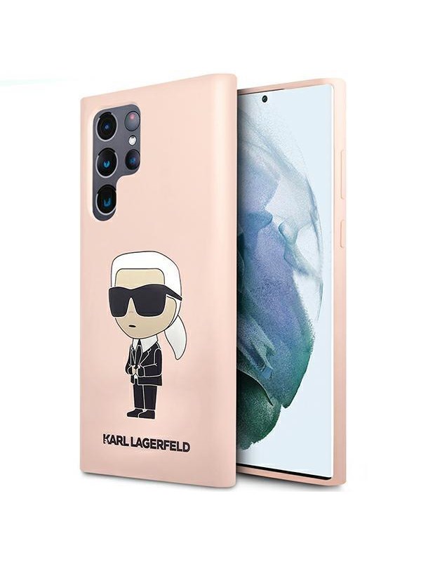 Karl Lagerfeld KLHCS23LSNIKBCP Sam S23 S918 Ultra hardcase pink/pink Silicone Ikonik