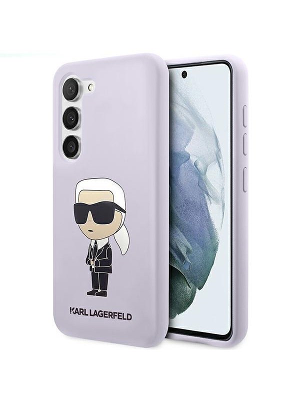 Image of Karl Lagerfeld KLHCS23MSNIKBCU S23+ S916 hardcase purple/purple Silicone Ikonik