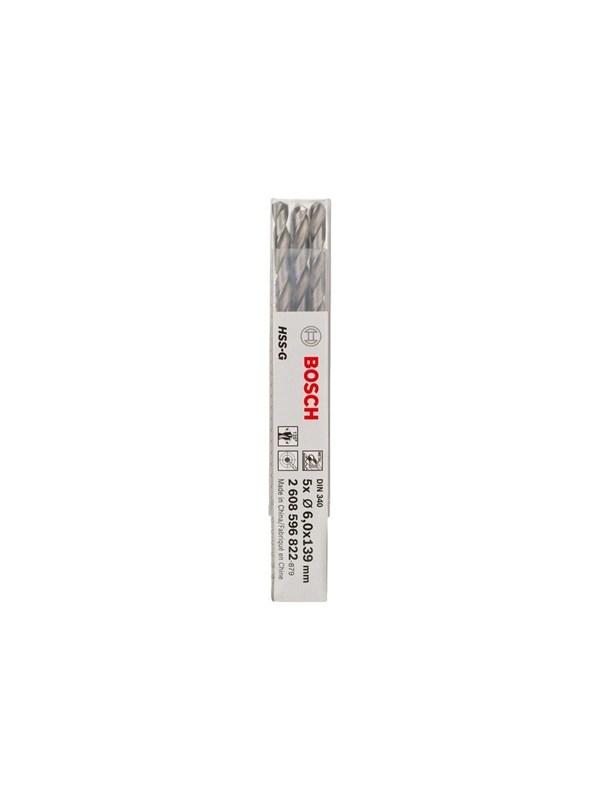 Metallbohrer hss-g din 340 6 x 91 x 139 mm 5er-
