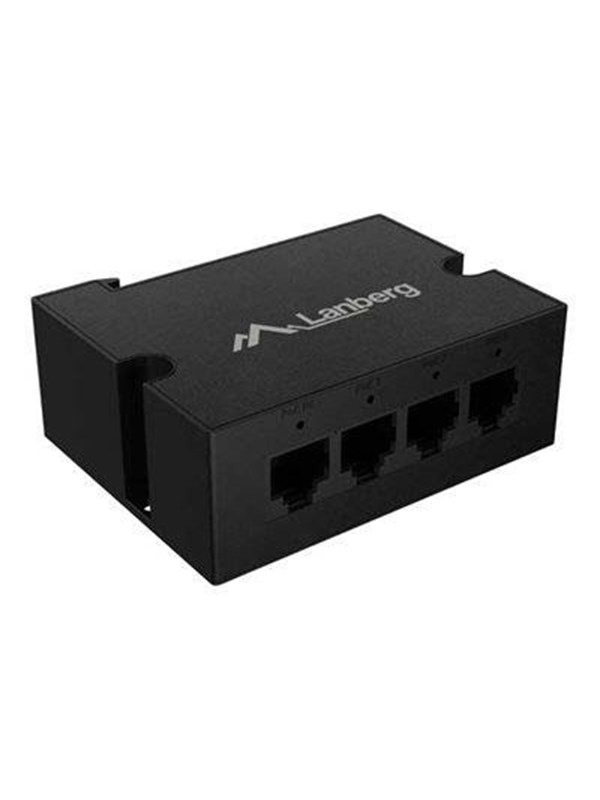 Lanberg Switch PoE Extender DIN-GE4-BT-90W 1xIN 3xOUT Gigabit Ethernet DIN Rail BT 90W Metal Clips