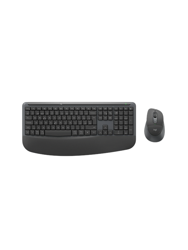 Logitech Signature Comfort Plus Combo MK880 for Business (Graphite) - Tastatur & Maus Set - Full-Size - Schweiz - Grau