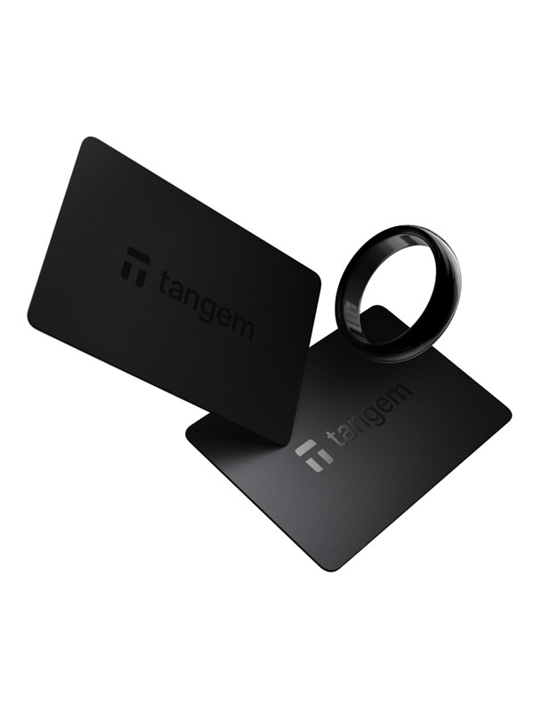 Tangem Crypto Hardware Ring - size 8 + set of 2 Cards