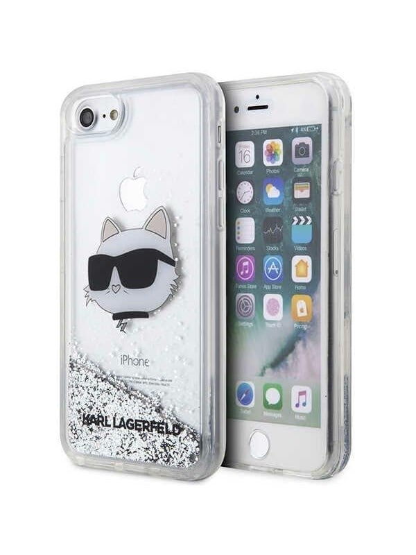 Karl Lagerfeld KLHCI8LNHCCS iPhone 78 SE 20202022 silversilver hardcase Glitter Choupette Head