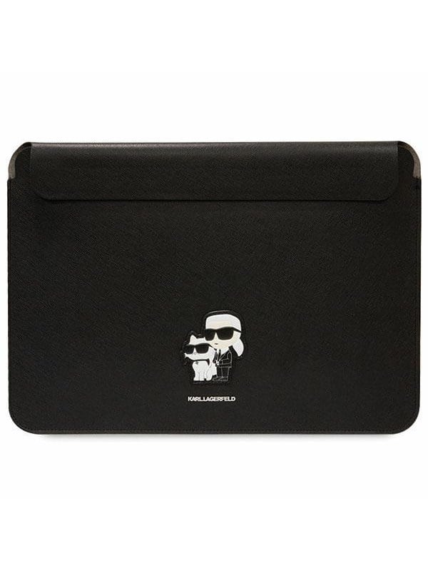 Karl Lagerfeld Saffiano Karl&Choupette case for a 14" laptop - black