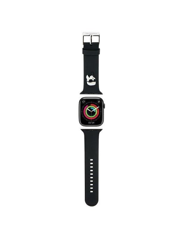 Karl Lagerfeld 3D Rubber Karl Head strap for Apple Watch 42444549mm - black