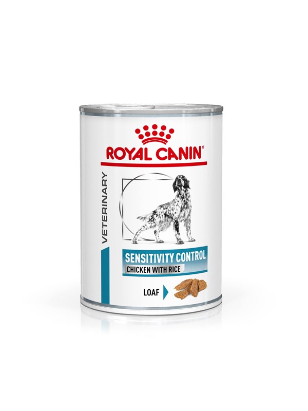 12 x 410g Veterinary Canine Sensitivity Control Huhn & Reis Hundefutter nass