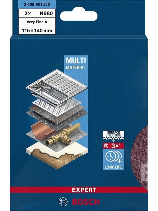 Expert Schleifvlies N880 115x140mm Ausführung Sehr feines AlOx vpi 2 Stk