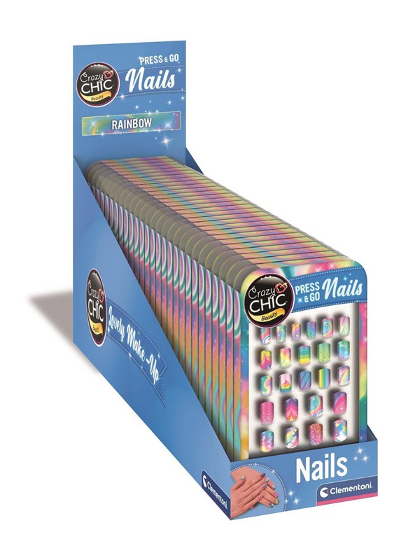 Clementoni Crazy Chic Press  Go Nails - Rainbow