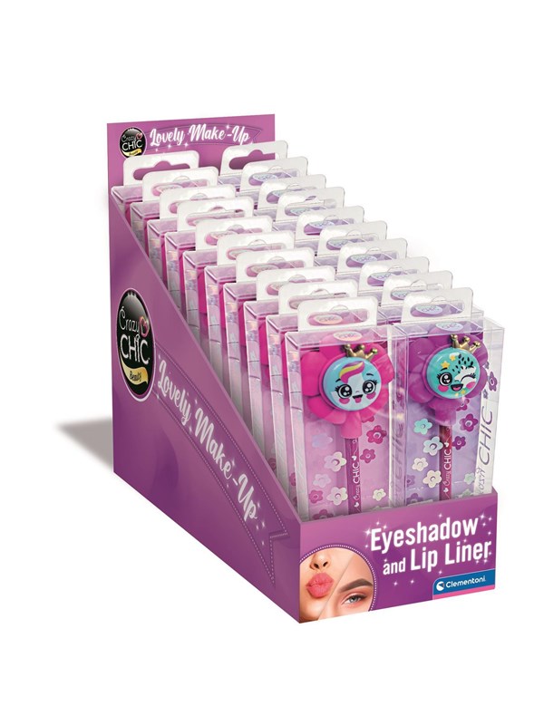 Clementoni Crazy Chic Eyeshadow and Lip Liner Flower - PinkPurple