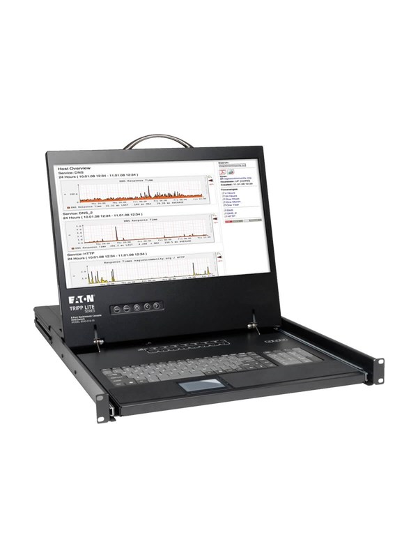 Tripp Lite Eaton  Series 8-Port Rack Console VGA KVM Switch w 19 LCD 1U TAA