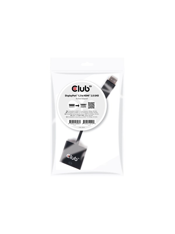 CLUB3D DisplayPort 1.2 auf HDMI 2.0 UHD Aktiver Adapter