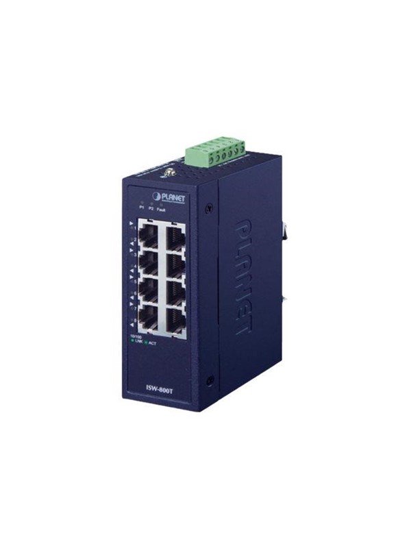 Planet Technology - planet Industrial 8-Port 10 100TX Compact Ethernet Switch (ISW-800T)