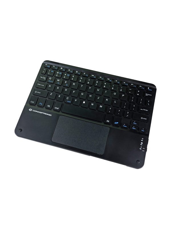 Conceptronic TOBIN01BUS - keyboard - 10 - with touchpad LED indicator - QWERTY - US International - black Input Device - Tastatur - Universal - Schwarz