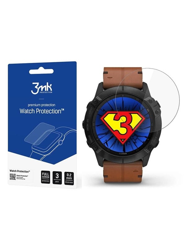 3mk Watch Protection v FlexibleGlass Hybrid Glass on Garmin Fenix 6X
