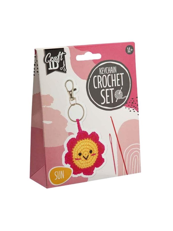 Creative Craft Group Crochet Kit Keychain Sun - incl Needle and Thread