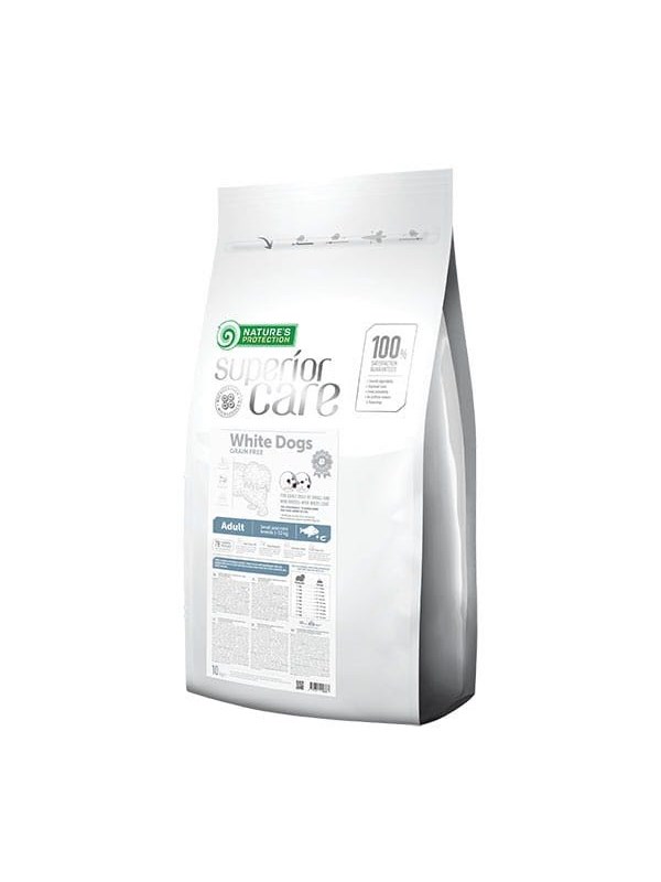 Nature's Protection Superior Care White Dogs Grain Free Adult Small Bia?oryba - Trockenfutter für Hunde - 10 kg