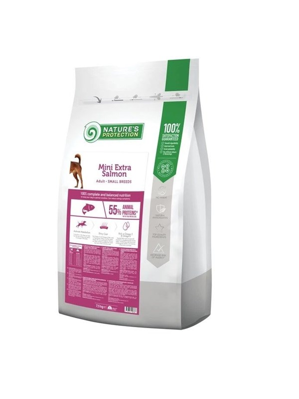 Natures Protection Mini Extra Lachs - Trockenfutter fr Hunde - 75kg
