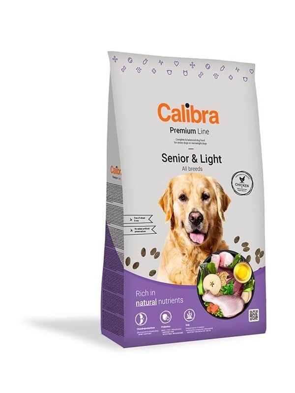 Calibra Premium Line Senior & Light Chicken - Trockenfutter für Hunde - 12kg