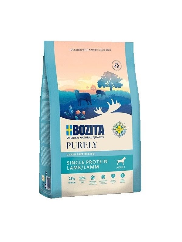 BOZITA Purely Adult Lamm - Trockenfutter für Hunde - 2,5kg