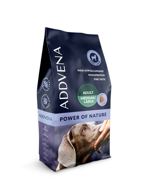 ADDVENA Power of Nature Adult MediumLarge Lamm - Trockenfutter fr Hunde - 10kg