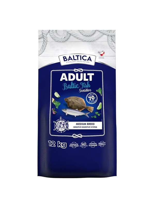 BALTICA Excellent Sensitive Baltischer Fisch Medium-Rasse Mono - Trockenfutter fr Hunde - 12kg
