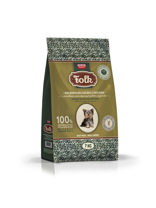 Folk kleine Rassen Traditionelle Gropolen-Ente mit Kaninchen pfeln und Majoran - Trockenfutter fr Hunde - 7kg
