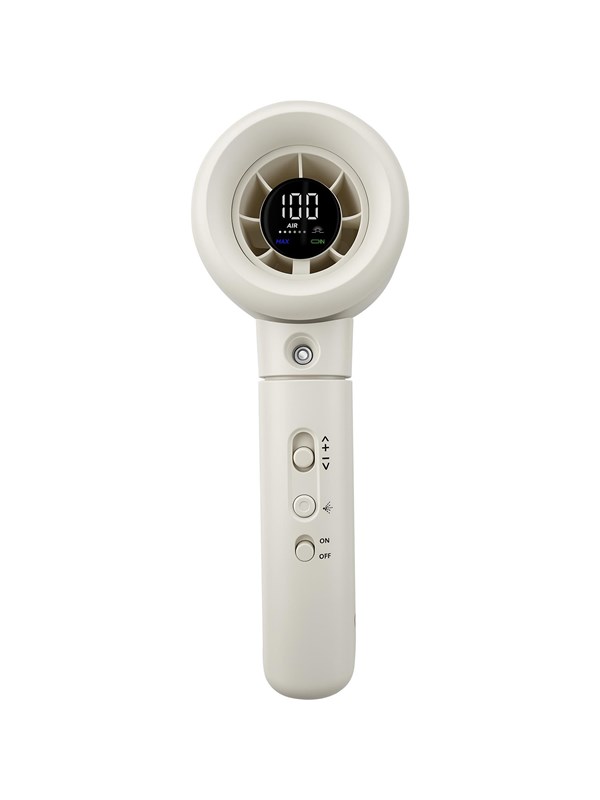 Mini-Handventilator Verbatim 32344 6,5W 16000RPM 3000mAh Display USB Weiß Silber