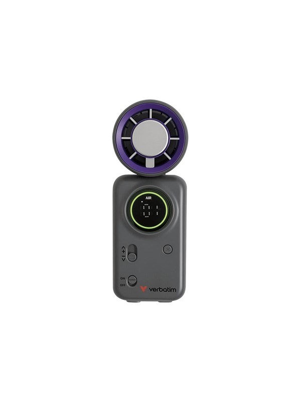 Mini-Handventilator Verbatim 32347 10W 16000RPM Akku 4000mAh Display USB