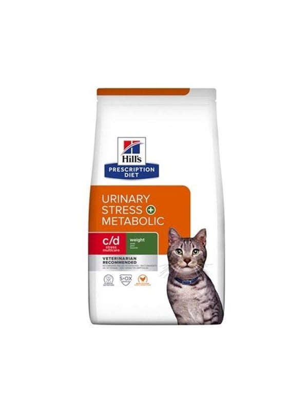 Hill's Feline c/d Urinary Stress + Metabolic - Trockenfutter für Katzen - 3 kg