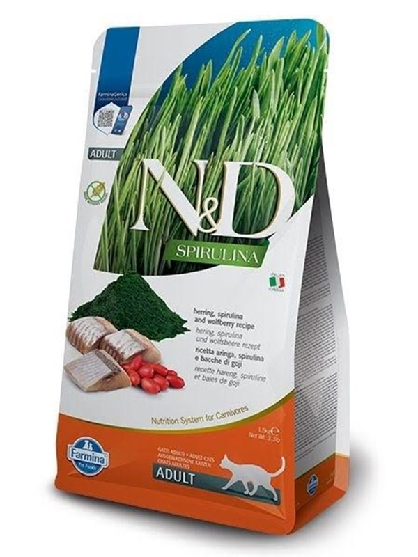 Farmina - n&d Spiruline Hareng - nourriture sèche pour chats - 1,5 kg