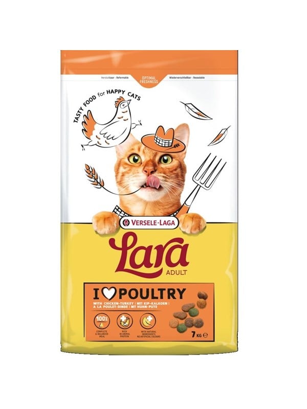 VERSELE-LAGA Lara Adult Pute mit Huhn - Trockenfutter fr Katzen - 7kg